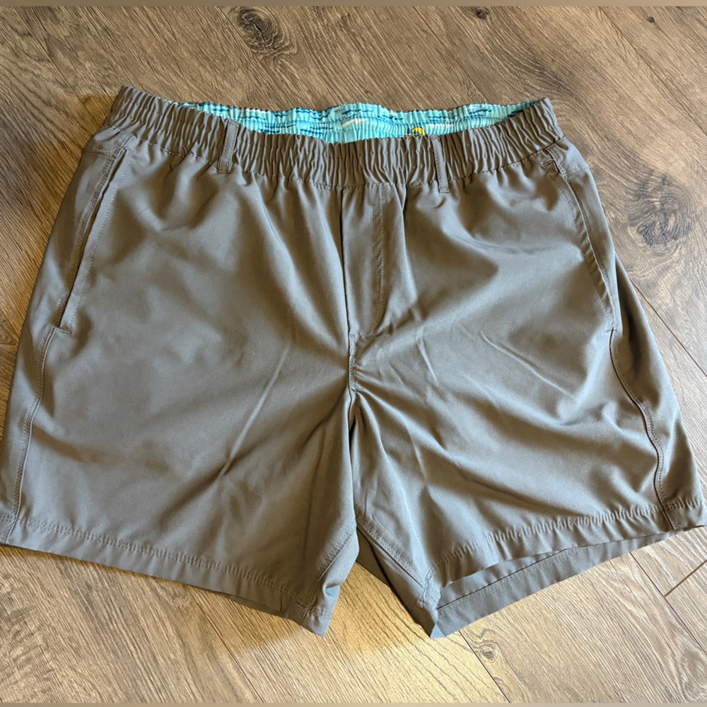 Birdie Bound Blue Duck Print Men's Swim Trunks